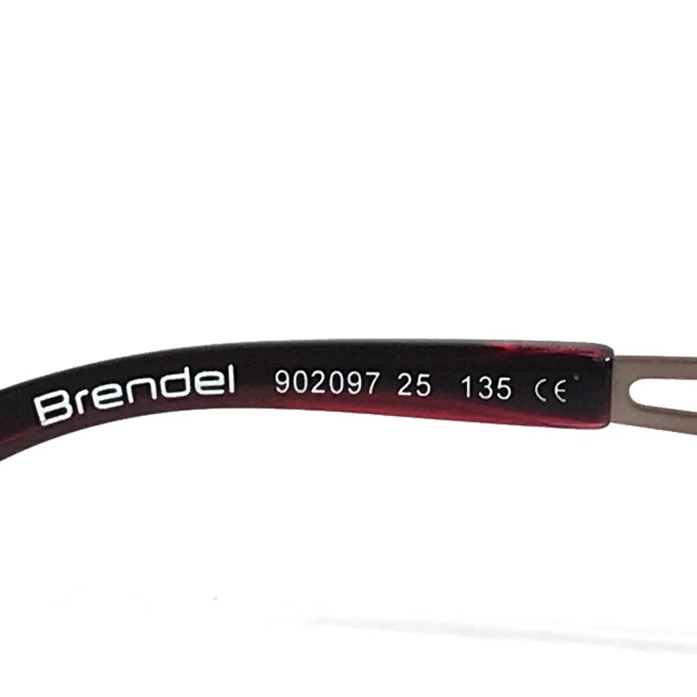 Brendel Eyeglasses Frames 902097 25 Pink Red Rectangle Wire Rim 52-17-135